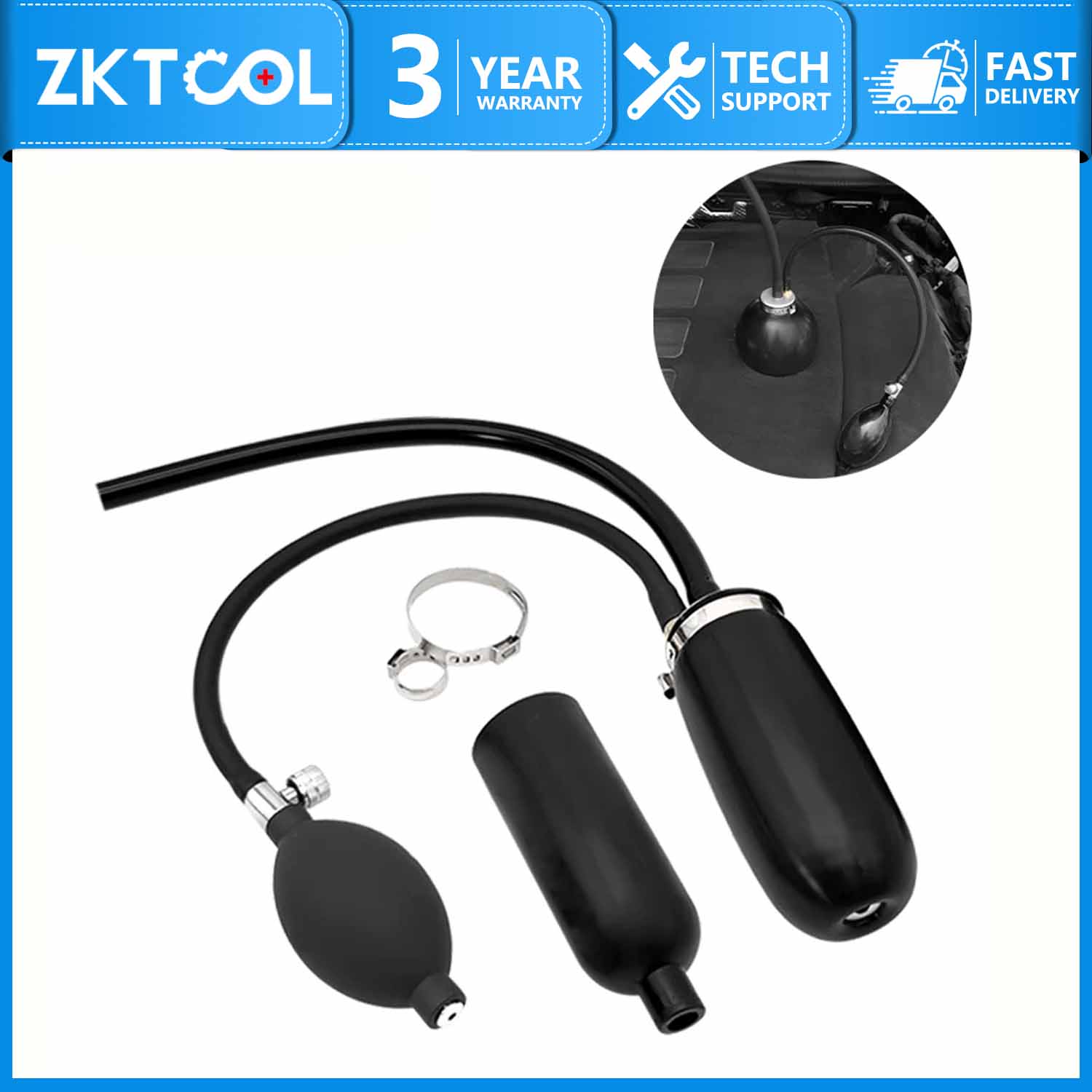 Adaptador universal de fácil entrada, ferramenta de diagnóstico, vedação rápida, adaptador de entrada para detector de vazamento de fumaça, ferramenta de airbag