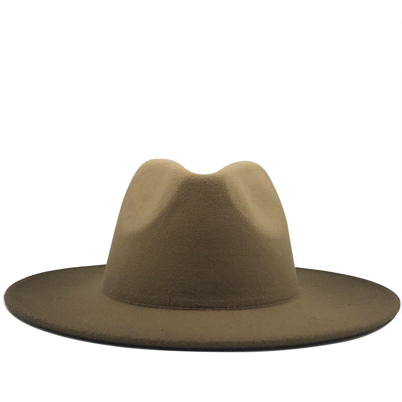 Stil uld top hatte falmende filt hat i efterår og vinter stor i jazz og jazz tofarvet engelsk stil hat: 5
