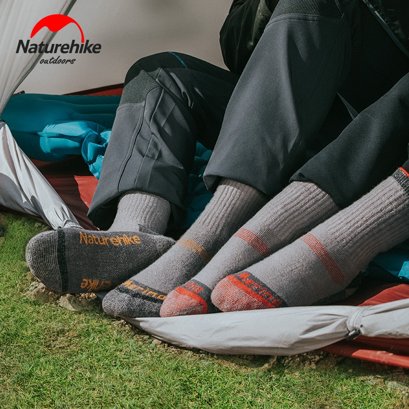 NatureHike Merino Wollen Sokken 1 Paar Winter Warme Sokken Ademend Draagbare Ultralight Outdoor Skiën Sok Voor Wandelen Camping