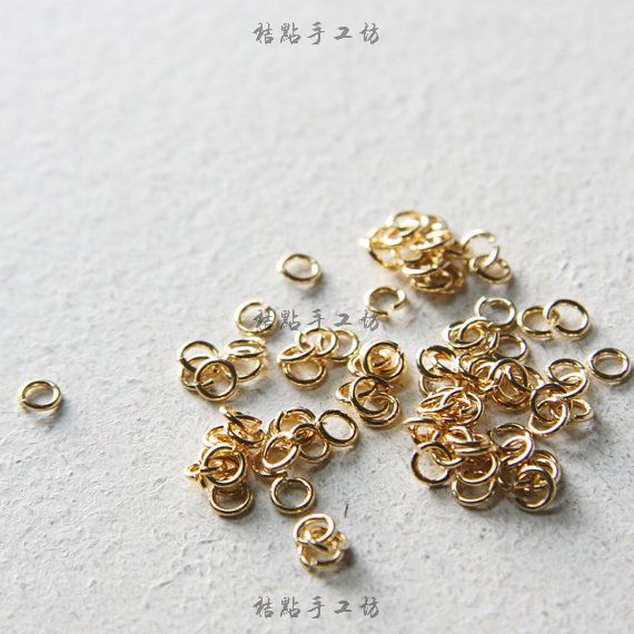 thumbnail image 2 of 10 Peces 14K Gold Flled Jump Rngs Sze 3.5 Mm 21 Gauge 2 of 14