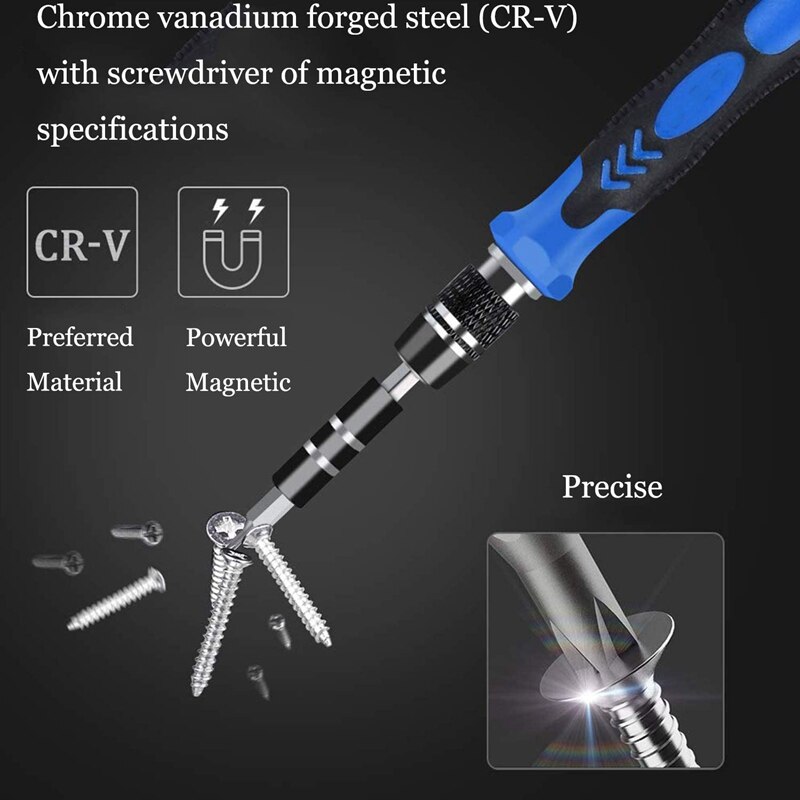 119 in 1 präzisionsschraubendreher-set, diy-reparaturwerkzeug-set für handy, laptop, pc, uhr, kleines schraubendreher-set