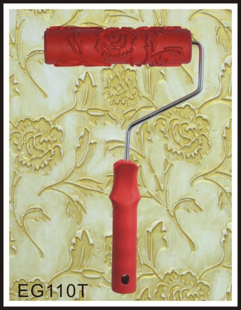 Decorative Paint Roller Embossed Texture Painting Tools Pattern for Wall Rubber Airless Pintura Machine Household Brush EG110T