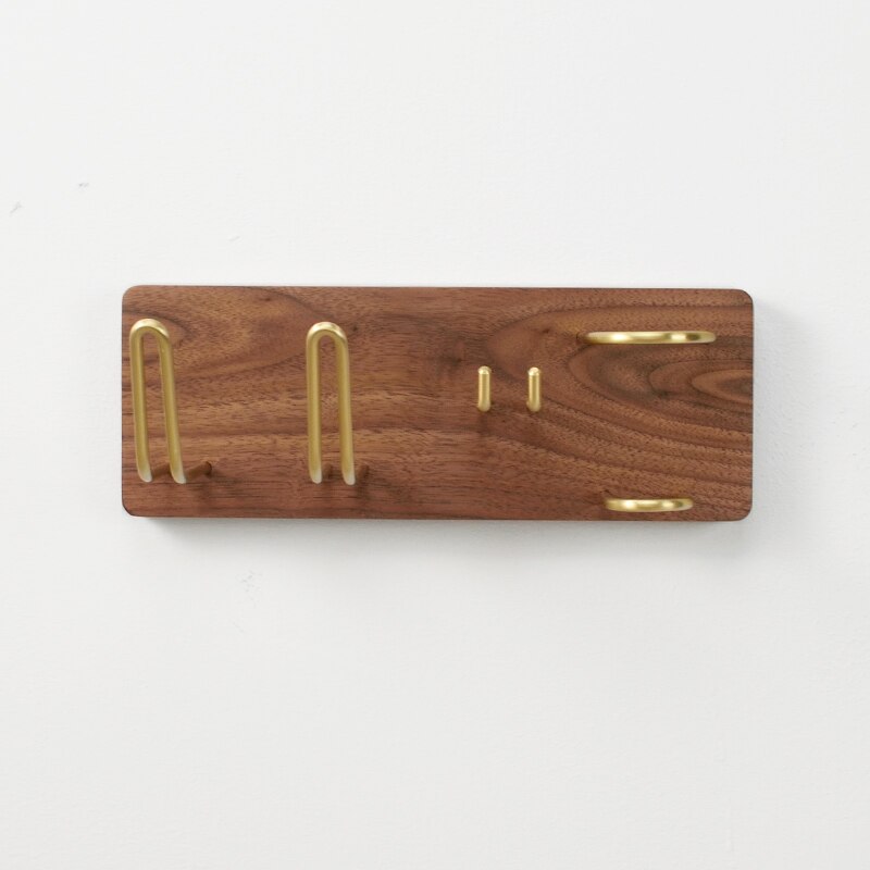 Föhnrek van massief hout, wandtoilet, niet-geperforeerd luchtkanaalrek, opbergbeugel voor baardmes: 1