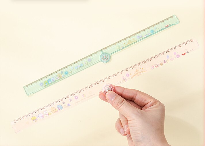 1PC 30CM Cartoon Folding Scale Ruler Bookmarks Book Page Marker Students School Stationary Measuring