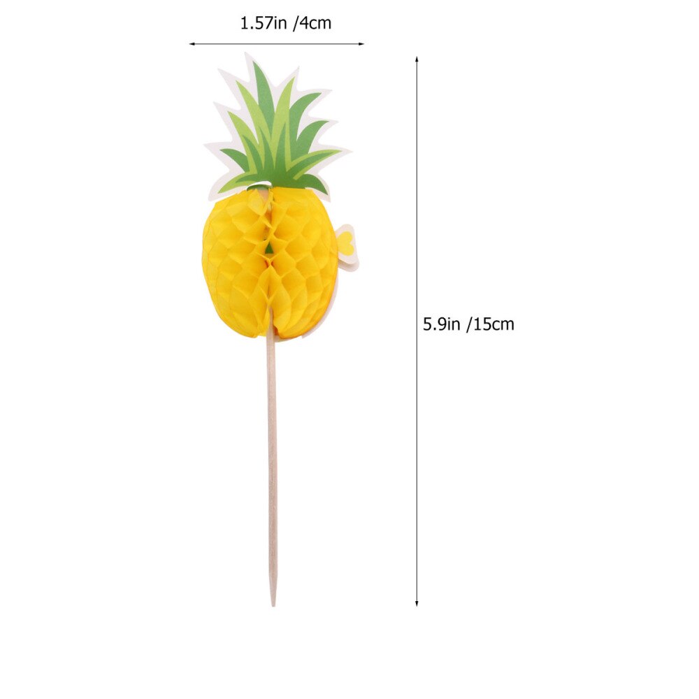 50 Stuks Wegwerp Fruit Picks Bamboe Cocktail Drink Picks Sticks Feestartikelen Gunsten Voor Thuis Bar (Honingraat Ananas Patroon)