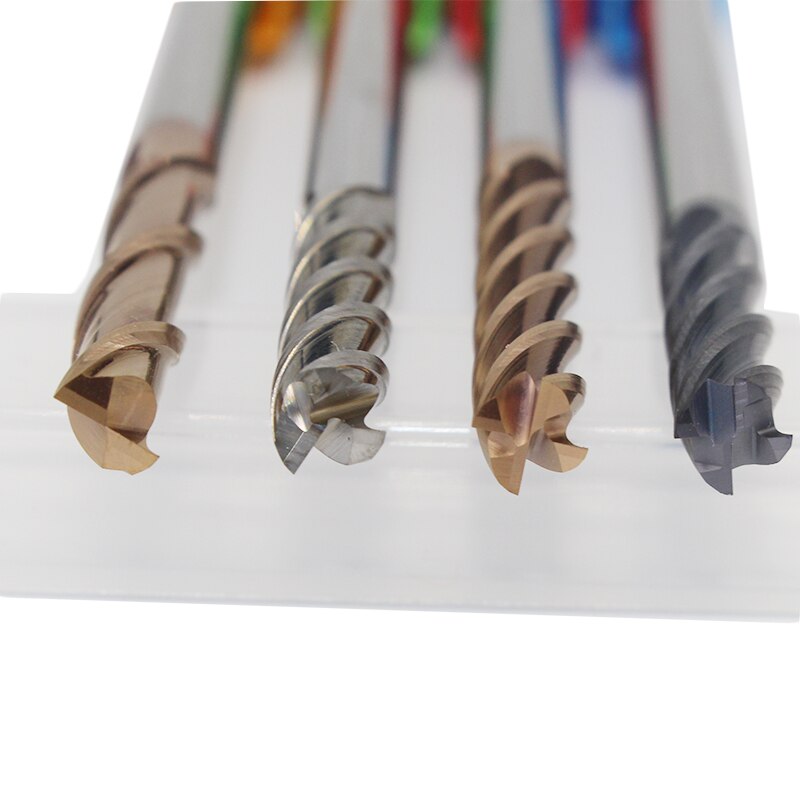 1pcs Endmills Carbide 6mm 8mm Lange 100mm Mill Cutter Tool 2F 3F 4F platte Frees draaibank cnc Metalen Frees Tool voor staal