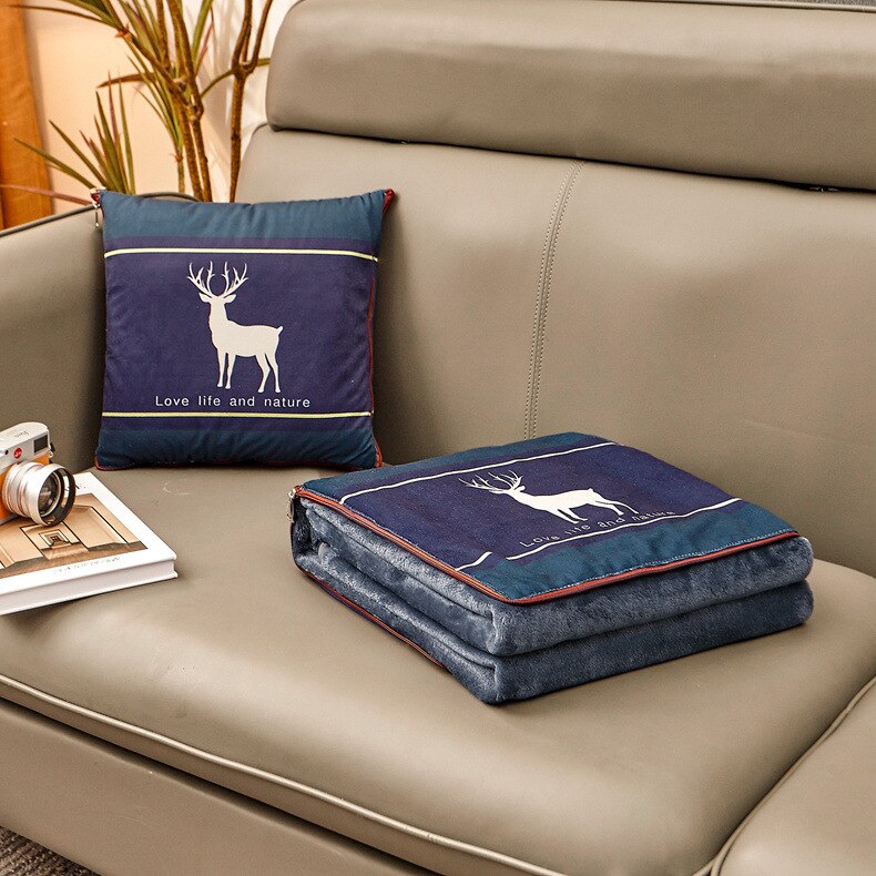 2 w 1 koral polarny ełk składana kołdra patchworkowa koc przenośny składany kwadratowy Dom gabinet samochód rzuć poduszka strąk plecy: 7