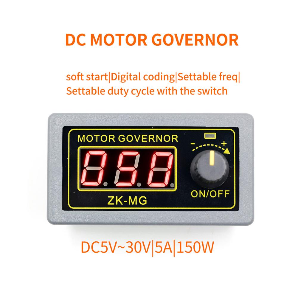 DC 5-30V 12v 24v 5A DC Motor Controller PWM Verstelbare Speed Digitale display encoder duty verhouding frequentie MAX15A