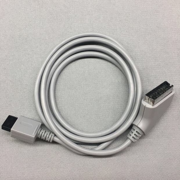 Bukim 1.8m eu versjon plugg rgb scart kabel video hd hdtv ledning for wii konsoll spill
