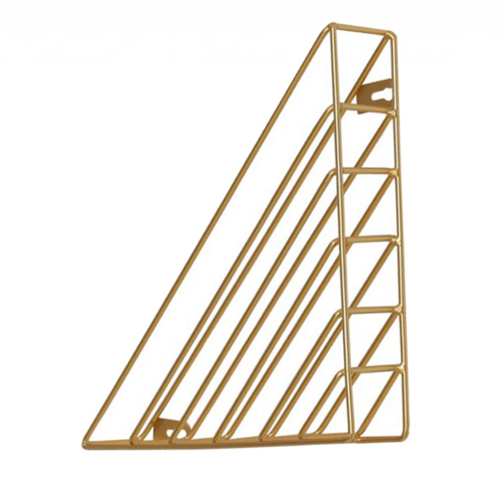 European Slot Metal Desk Organizer Office Desktop Document File Organizer Bookshelf Rack Magazine Newspaper Storage Holder: C Gold