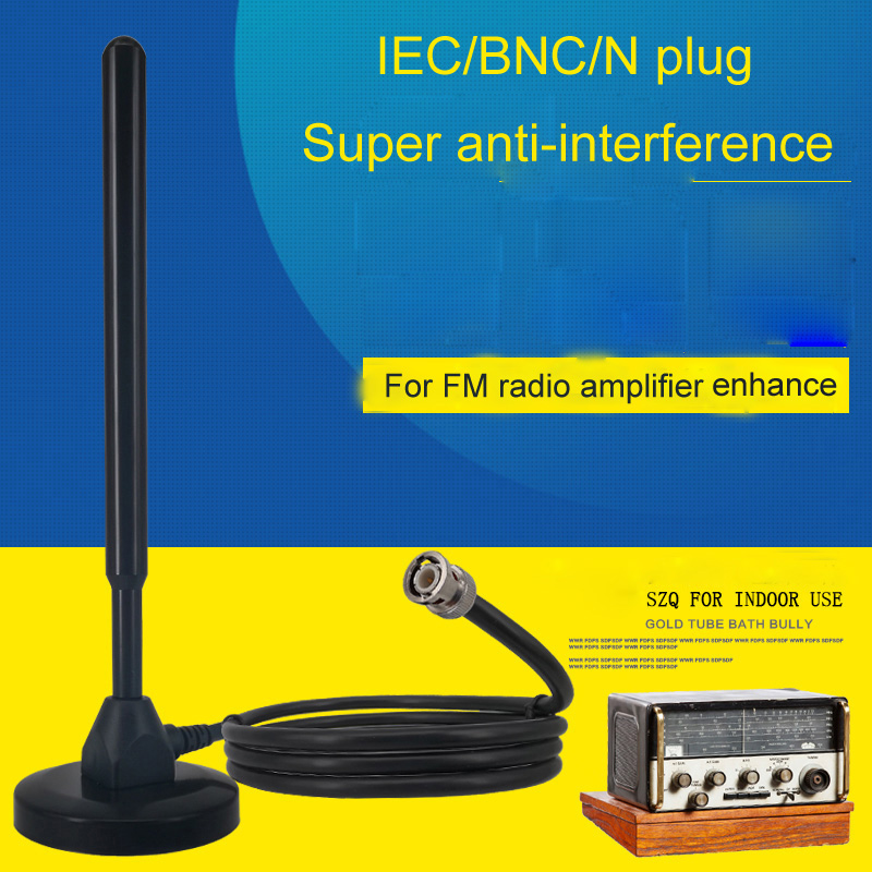 Iec/Bnc/N Plug Fm Sw Antenne Externe Signaal Verbeterde Voor Tecsun S2000 Grundig Walkie-Talkie Cd versterker Met 5M 75-3 Kabel