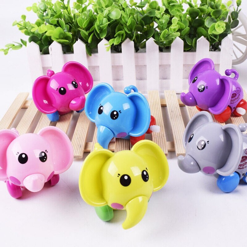 1PC Baby Children&#39;s Funny Wind-up Toys Kids Spring Clockwork Toy Mini Pull Back Cycling Pig/dinosaur/elephant/monkey Wind Up Toy