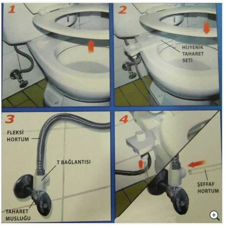 Hygienisk bidet kran toalett kran båt kran hygiene reise kran rengjøringe