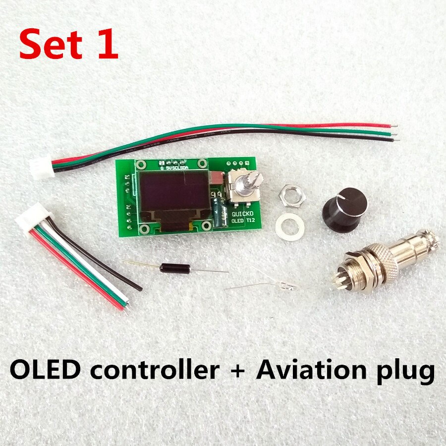 QUICKO T12 STC-OLED Station de soudage fer bricolage pièces kits T12-952 régulateur de température numérique fer à souder avec boîtier en métal: Set 1