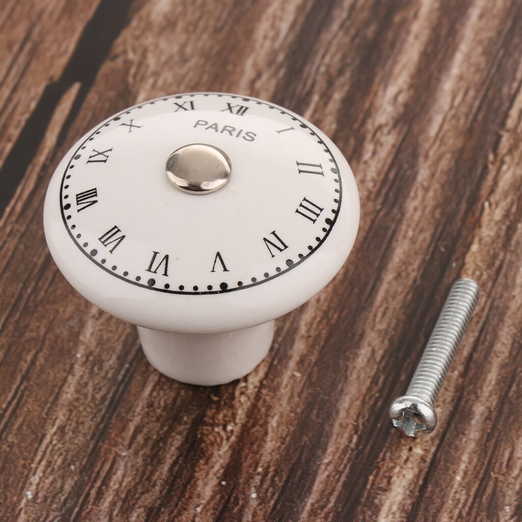 Antieke Keramische Cabninet Knop Voor Keuken Meubels Zwart & Wit: Style-C