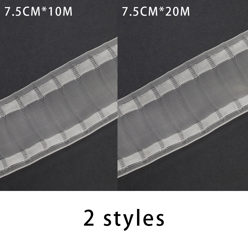 10/20M rideau tête bande tige poche Transparent rideau accessoires bricolage plissé plis tirer ruban Nylon rideau installer bande