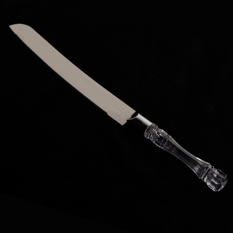 2Pc Holle Boor Handvat Bruidstaart Mes Zilveren Cake Schop Dessert Rvs Wedding Party Cake Knife Server Set messen