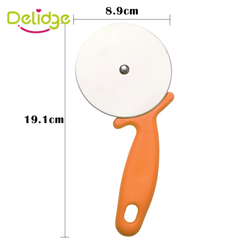 Delidge 1 pc Ronde Vorm Pizza Cutter Rvs Pizza Wielen Snijden Mes Cake Brood Slicer Bakken Pizza Gereedschap