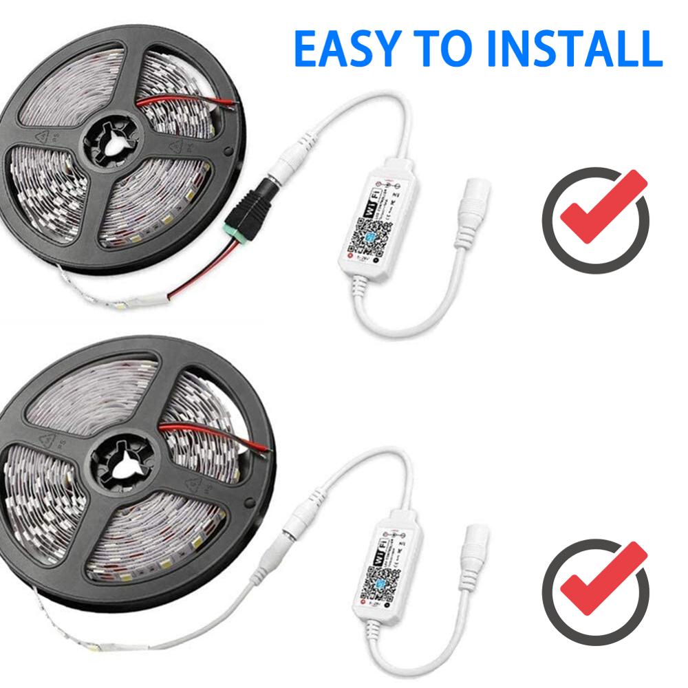 Magisk hjem bluetooth wifi rgb rgbw rgbwc ledet stripe kontrolleren smarttelefon app kontroll  dc 5-28v