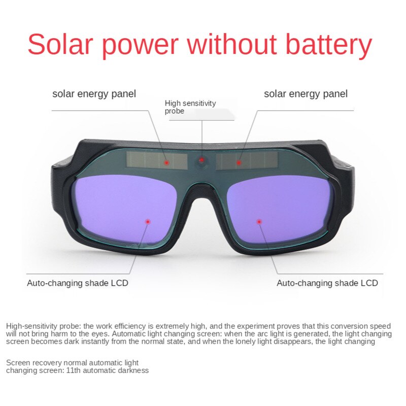 Automatische Dimmen Bril, Lassen Beschermende Bril, Argonbooglassen Beschermende Bril, Anti Ultraviolet Lassen Bril