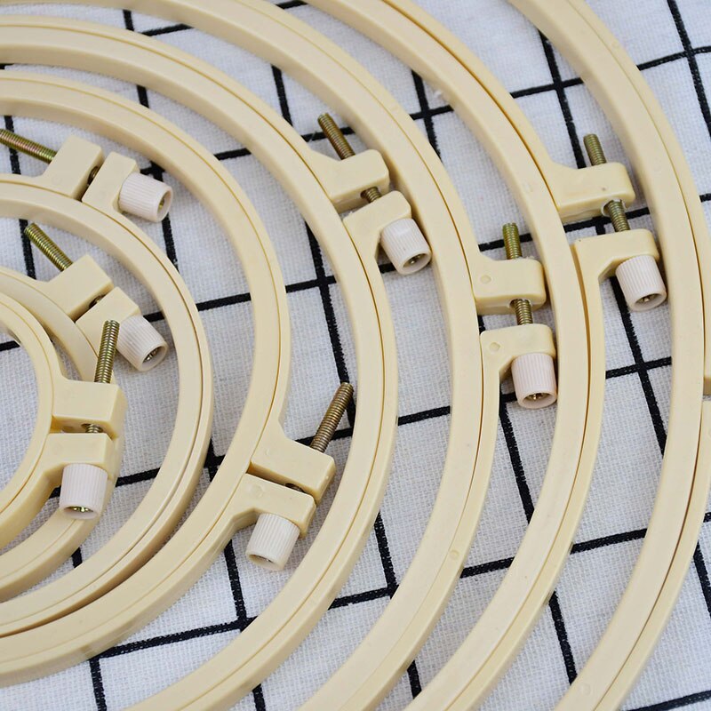 7-32Cm Plastic Ring Frame Diy Borduurwerk Hoops Schroef Chinese Traditionele Diy Needlecraft Kruissteek Naaien Gereedschap Bamboe cirkel