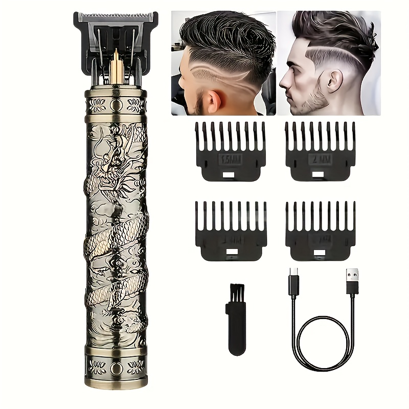 Haartrimmer voor mannen,  t9 elektrische haarknipmachines, kappersapparaat, scheerapparaat, oplaadbare haartrimmer, baardtrimmer: Paars