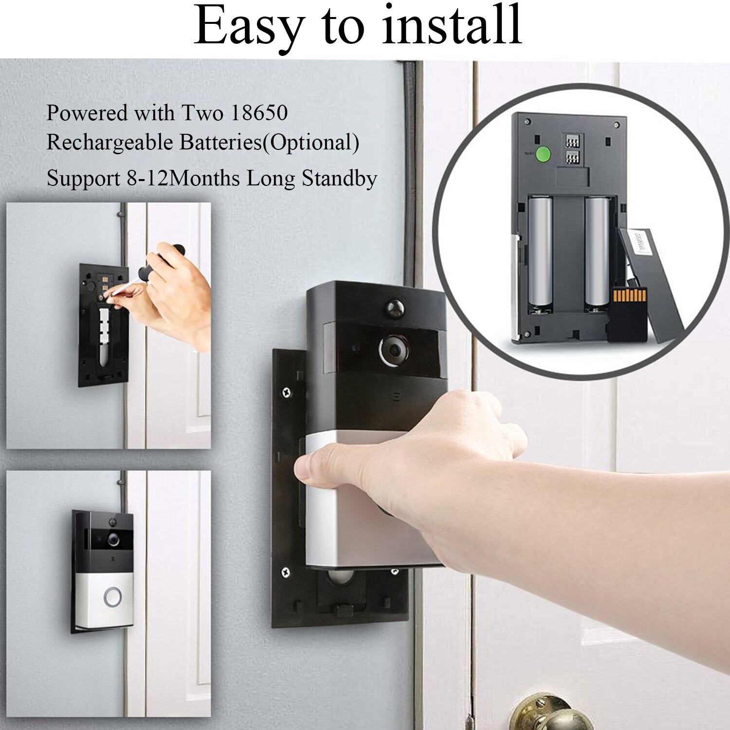 Smart Ip Video Intercom Wifi Video Deurtelefoon Deurbel Wifi Deurbel Camera Voor Appartementen Ir Alarm Draadloze Beveiliging Camera