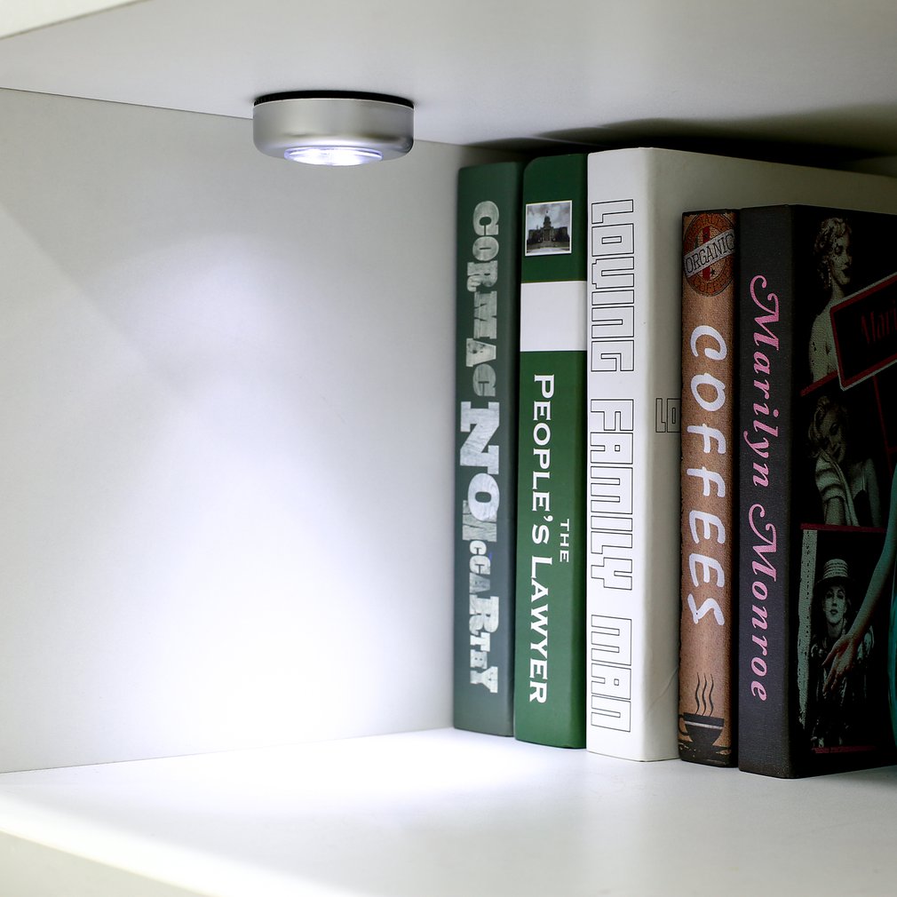 Batterij Aangedreven Wandlamp Zelfklevende Cordless Stick Tap Kledingkast Slaapkamer Licht Lamp Auto Plafond Nachtverlichting