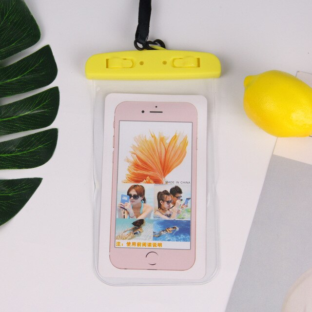 Waterproof Bag Case Universal 6.5 inch Mobile Phone Bag Swim Case Take Photo Under water For iPhone 7 Full Protection Cover Case: TMFSD-yellow