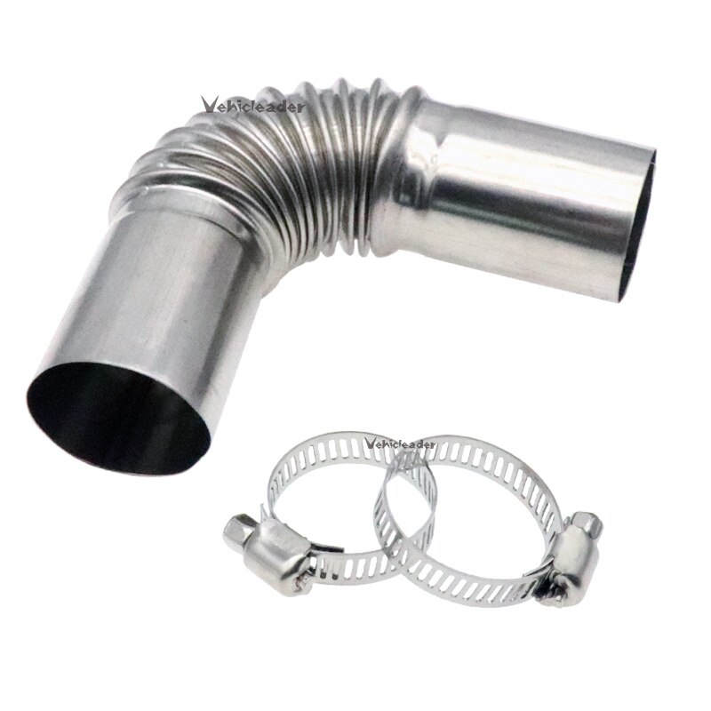 24mm Elbow Pipe Air Diesel Parking Heater Exhaust Pipe Connector W/Clamps Exhaust Tube Connector For Webasto Diesel Heater