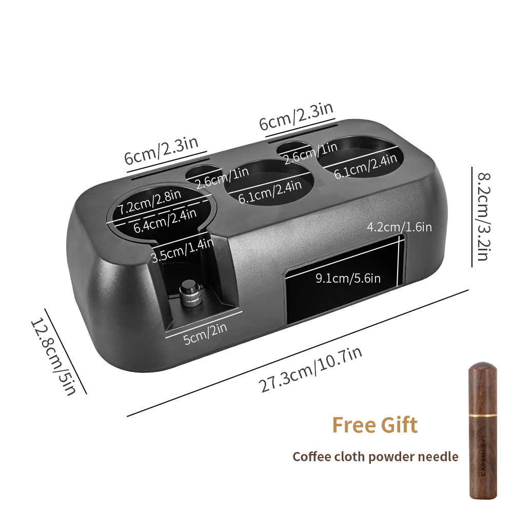 Coffee Tamper Mat Stand Portafilter Holder Rack Espresso 51/53/58mm Tamper Support Base Rack Coffee Tool Barista Accessories: Gold
