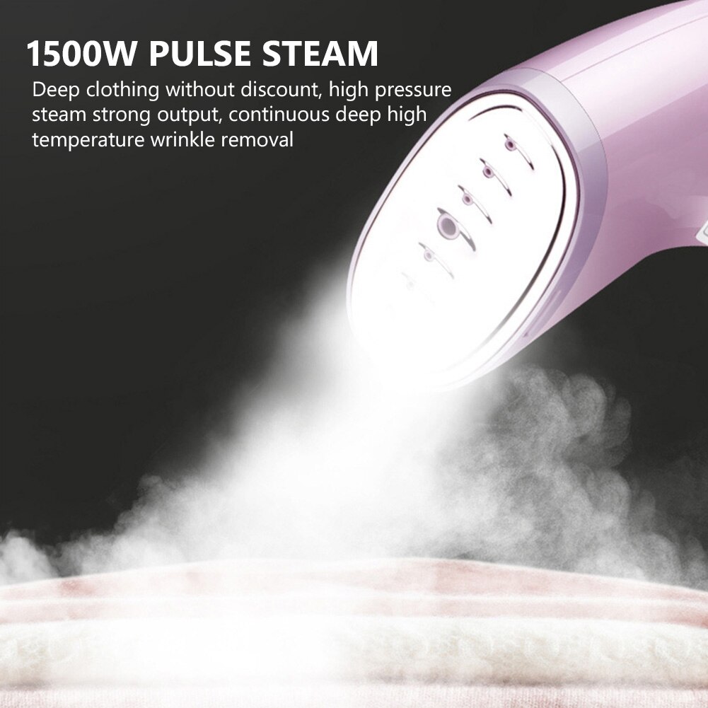 Portable Hand Held Electric Brush Machine Clothes Quick Fabric for Home Travel Cleaner Handheld 1500W Powerful Garment Steamer