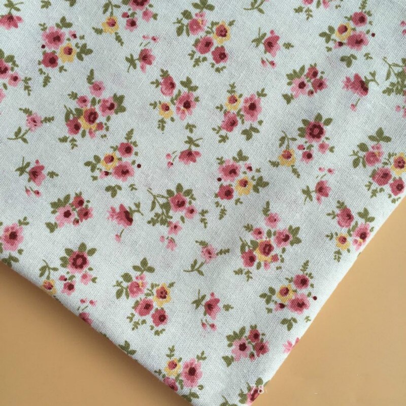 Floral Linen Fabric Printed Cotton And Linen Fabric By Meter For DIY Sewing Crafts Material