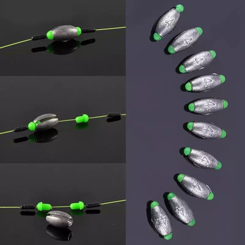 Pesas de pesca de 2g-30g, accesorios de pesca de carpa, 5/10 piezas