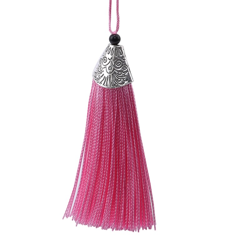1Pcs/Pack Mixed Color 8cm Hanging Rope Silk Tassels Fringe Sewing Bang Tassel Trim Key Tassels For DIY Embellish Curtain Access: pink