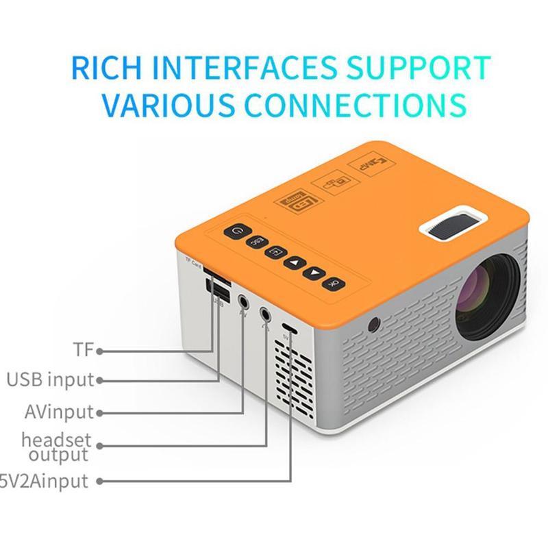 Portable Mini Mobile Phone Projector Wifi For Android Home Cinema For 1080p Video Proyector Led Phone Video Beamer For Kids R8o4