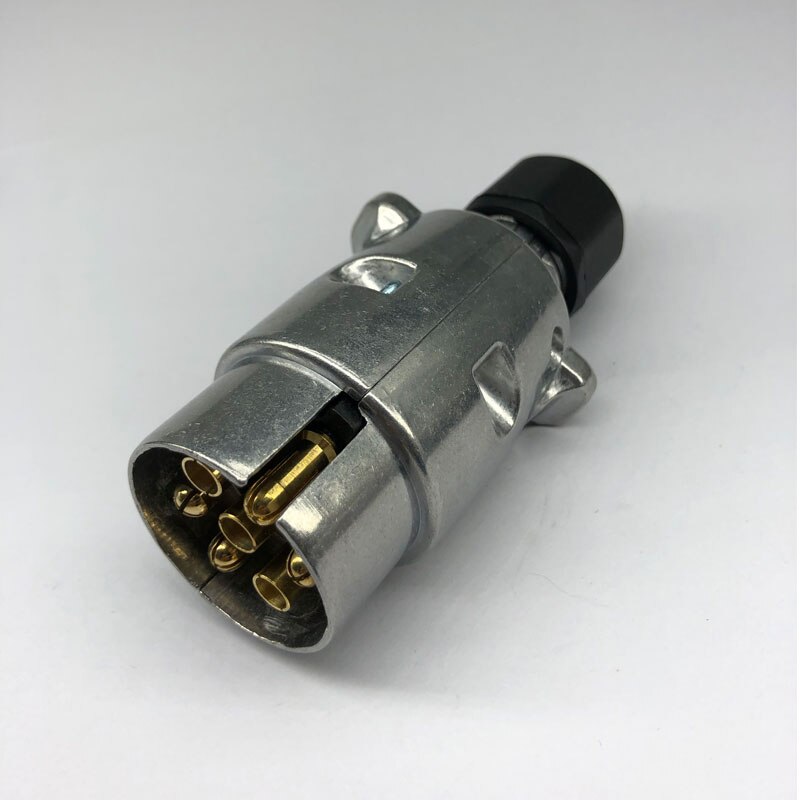 7 Pin Accessories Towbar Protector 12V Car Durable Trailer Socket Aluminum Alloy Connector Plugs European Standard Vehicle plug