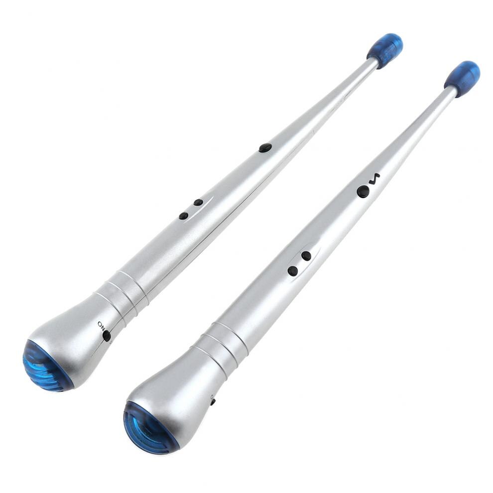 Baquetas electrónicas de instrumentos de percusión, baquetas de tambor con sonido de choque y sartén con altavoz de punta sensible