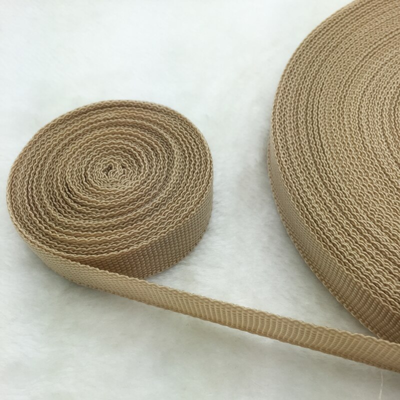 10 Yards/Roll 3/4 &quot;20mm Brede Band Nylon knapzak Strapping Zakken Ambachten: Khaki