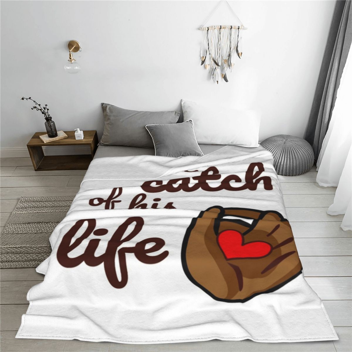 Beste Vangst Van Zijn Leven Hand Deken Vissen Super Zachte Mode Sprei Grote Fleece Fauteuil Deken