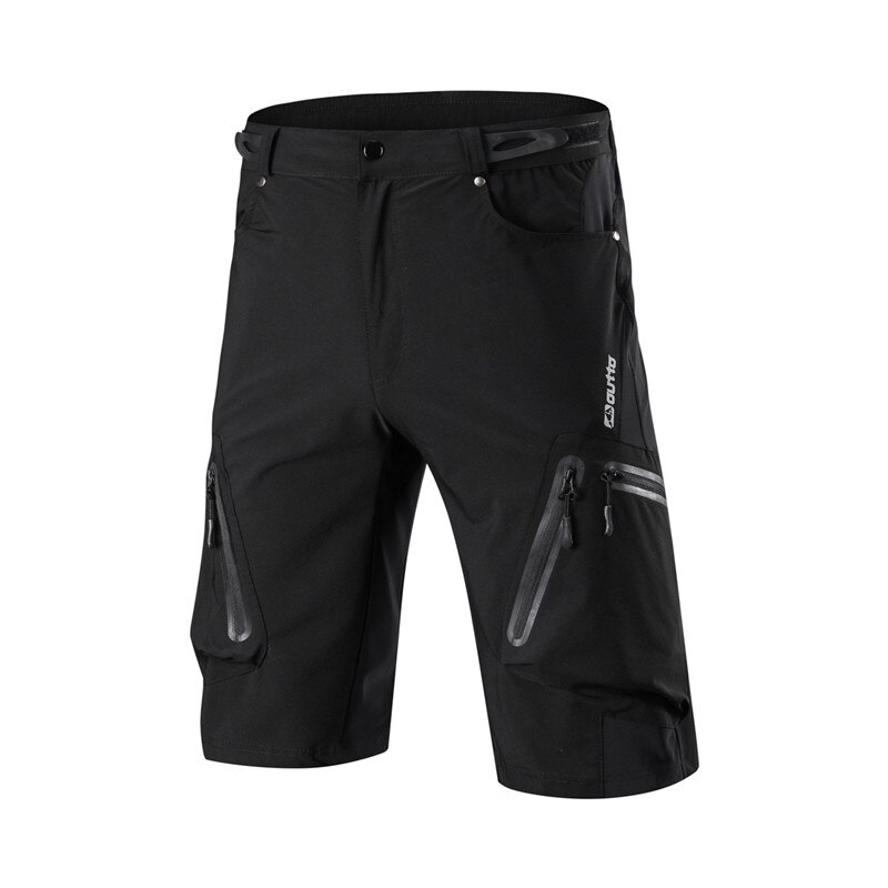 Pantalones cortos de senderismo transpirables de secado rápido para hombre, Shorts deportivos de Color sólido para montar al aire libre, escalada, Camping: Black