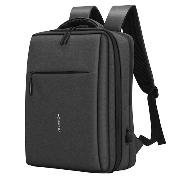 Mannen Rugzakken Mode Multifunctionele Usb Opladen 14 15 Inch Mannelijke Laptop Rugzakken Anti-Diefstal Schooltas Voor Mannen: Donkergrijs