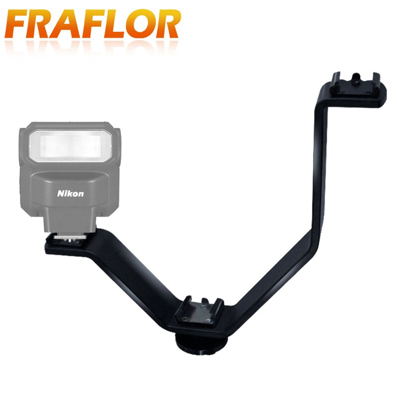 3 In 1 Universele Shoe Mount Bracket Camera V-Vorm Triple Voor Video Flash Lights Microfoons Monitoren camera 'S Camcorders