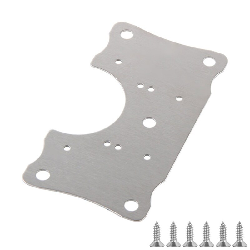 Cabinet Hinge Repair Plate Kit Stainless Steel Hinge Repair Plate for Protecting Wooden Kitchen Cabinet Door Durable
