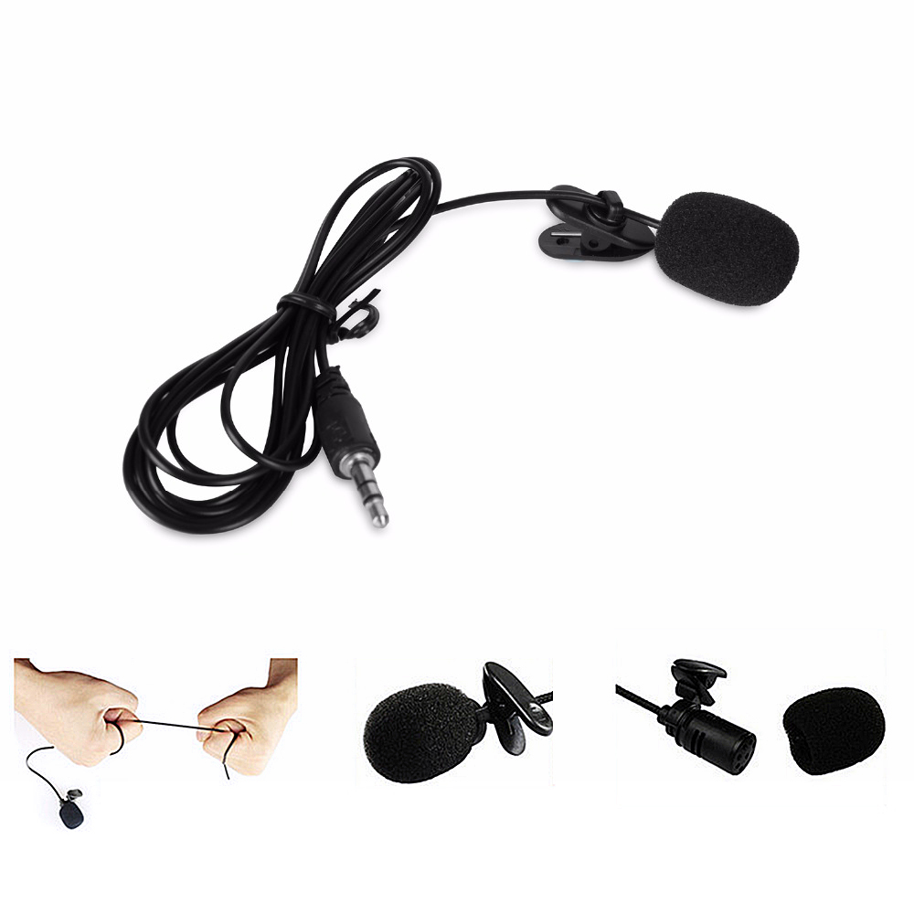 Upgrade 3.5mm Mini Headset Microphone Universal Lapel Lavalier Clip Microphone for Lecture Teaching Conference Guide Studio Mic