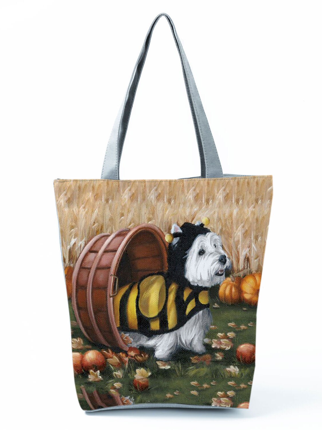 Einzigartige Westie Hund Malerei Quadrat Handtaschen für Frauen Einkaufs Käufer Taschen Große Kapazität Eco Totes Dame Reise Strand Tasche: hl2964 Hund Handtasche