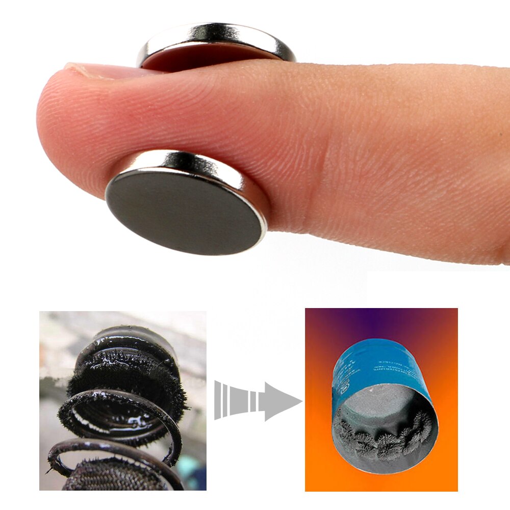 2 piezas de filtro de aceite de motor de coche imán economizador de combustible para el cuerpo de hierro ATV SUV del motor de la motocicleta aceite protector de adsorción fuerte