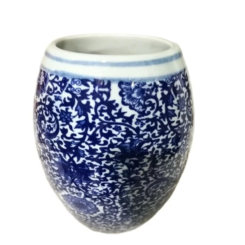 Chinese Jing Dezhen Blauw En Wit Porselein Vaas