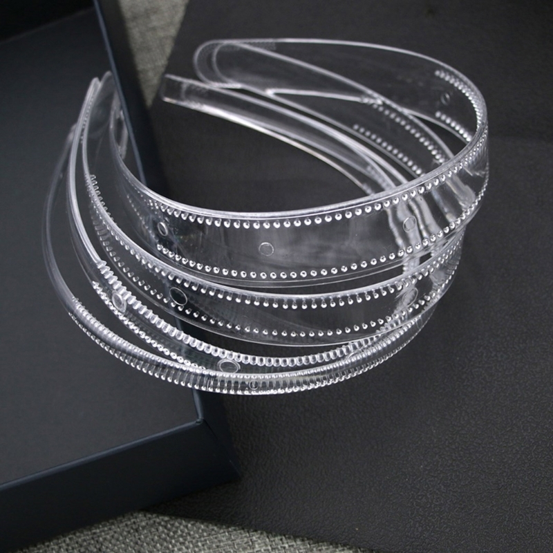 Diadema ancha y fina transparente para mujer, aro de pelo dentado para novia, 8mm/12mm/20mm/25mm, diadema de plástico transparente para , uso diario