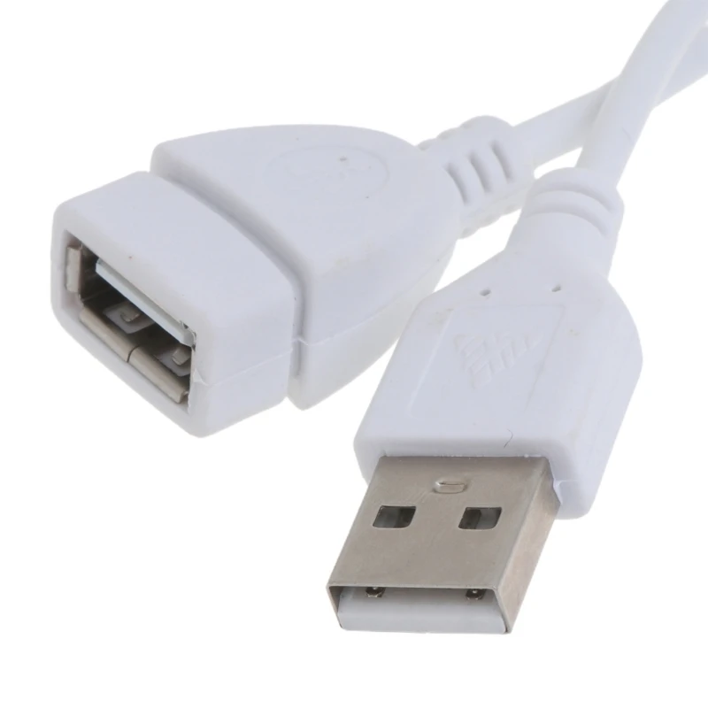 5ft White USB Extension Cables – USB 2.0 Type A Male to A Female Extension Cable for Keyboard, Mouse, Printer